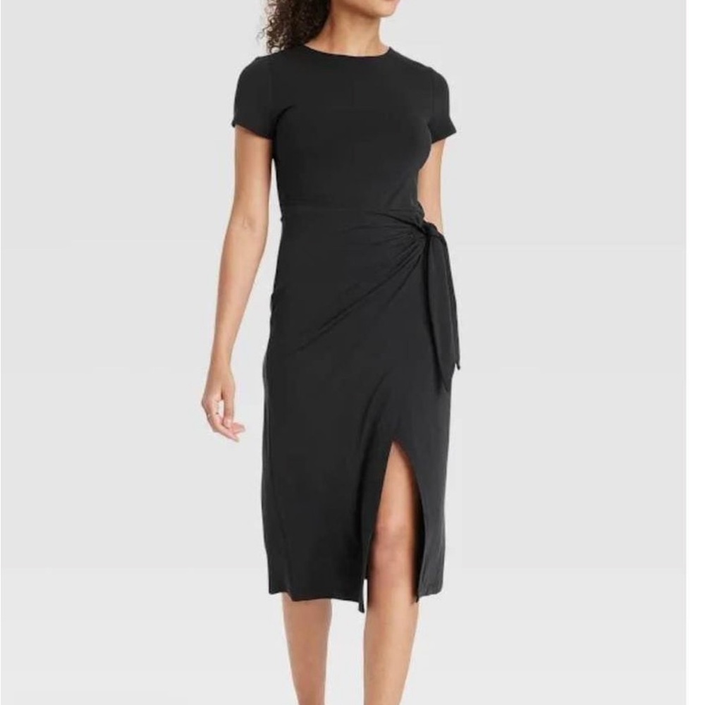 Black wrap dress